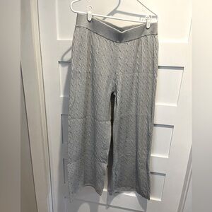 Wide leg sweater pants